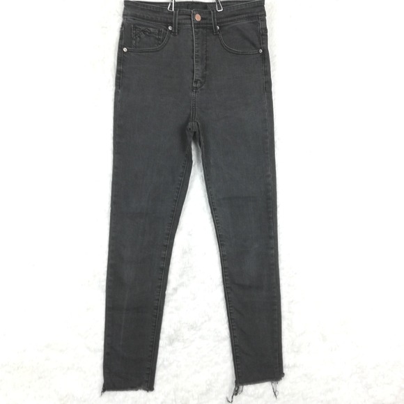 Buckle Black Womens Jeans Sculpted High Rise Ankle Skinny Black Denim Frayed 29 - Picture 1 of 10